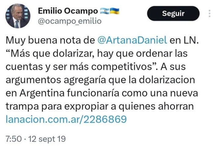 «es-de-necios-no-cambiar-de-opinion»:-el-asesor-de-milei-explico-por-que-hace-unos-anos-criticaba-la-dolarizacion-que-ahora-impulsa-con-el-libertario