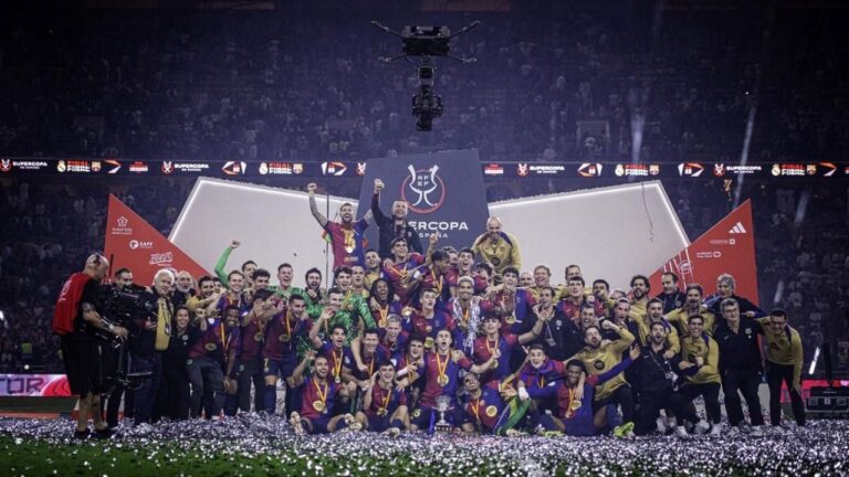 Barcelona se coronó campeón de la Supercopa de España tras golear al Real Madrid