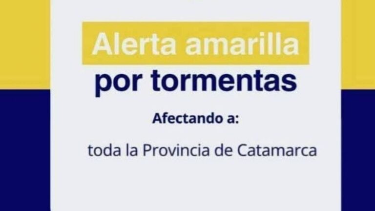 Atención: alerta amarilla por tormentas