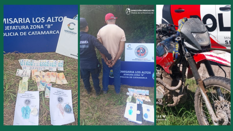 Detienen a un hombre con droga y dinero en Santa Rosa