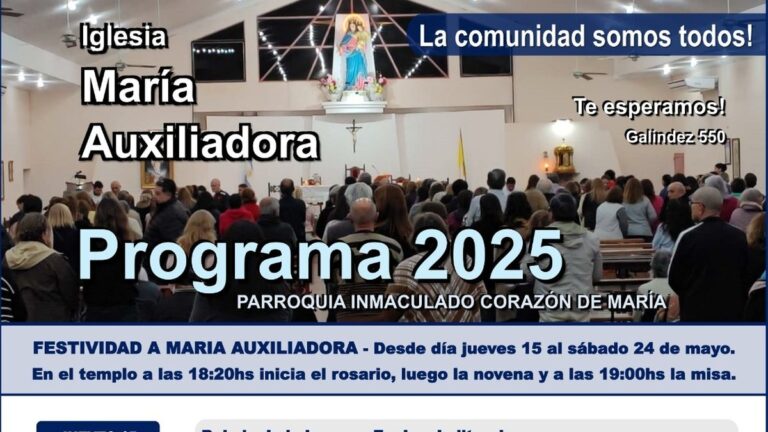 Se inician las fiestas patronales  en honor de María Auxiliadora