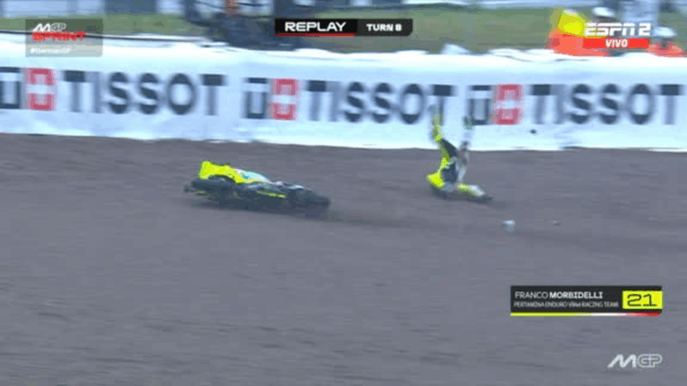 MotoGP: dio cuatro vueltas en el aire y no podrá correr el Gran Premio de Alemania