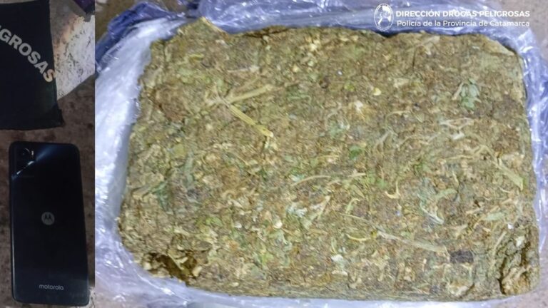 Belén: detuvieron a dos personas y secuestraron más de medio kilo de Marihuana