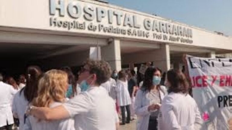 Comenzó la jornada de protestas y movilización en apoyo al Hospital Garrahan