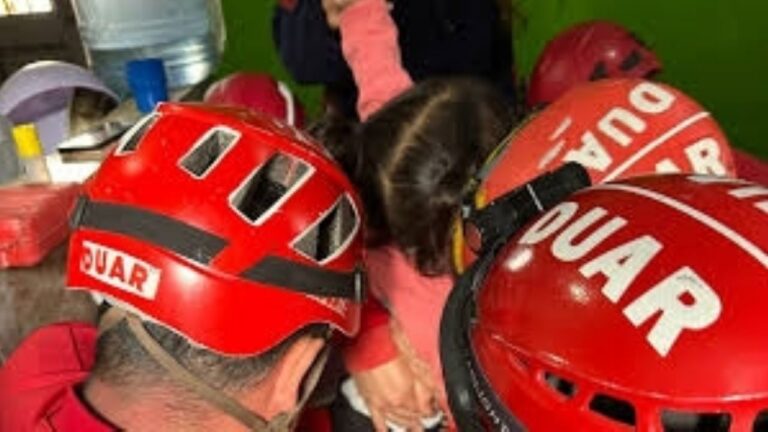 Una beba de dos años quedó atrapada en un secarropas