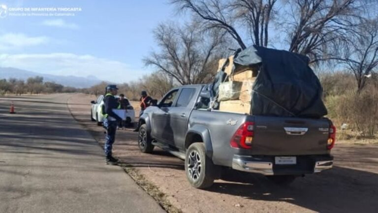 Incautan mercadería ilegal en un control vehicular en Tinogasta