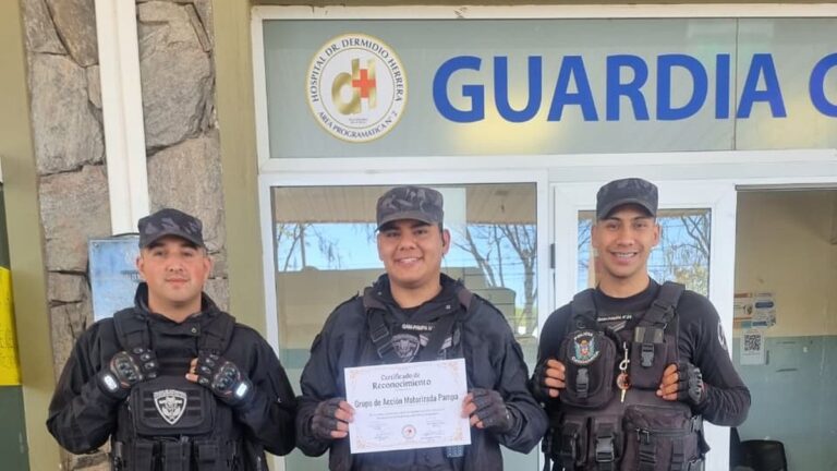 Reconocieron a policías de Valle Viejo por su rápido accionar en un operativo de emergencia