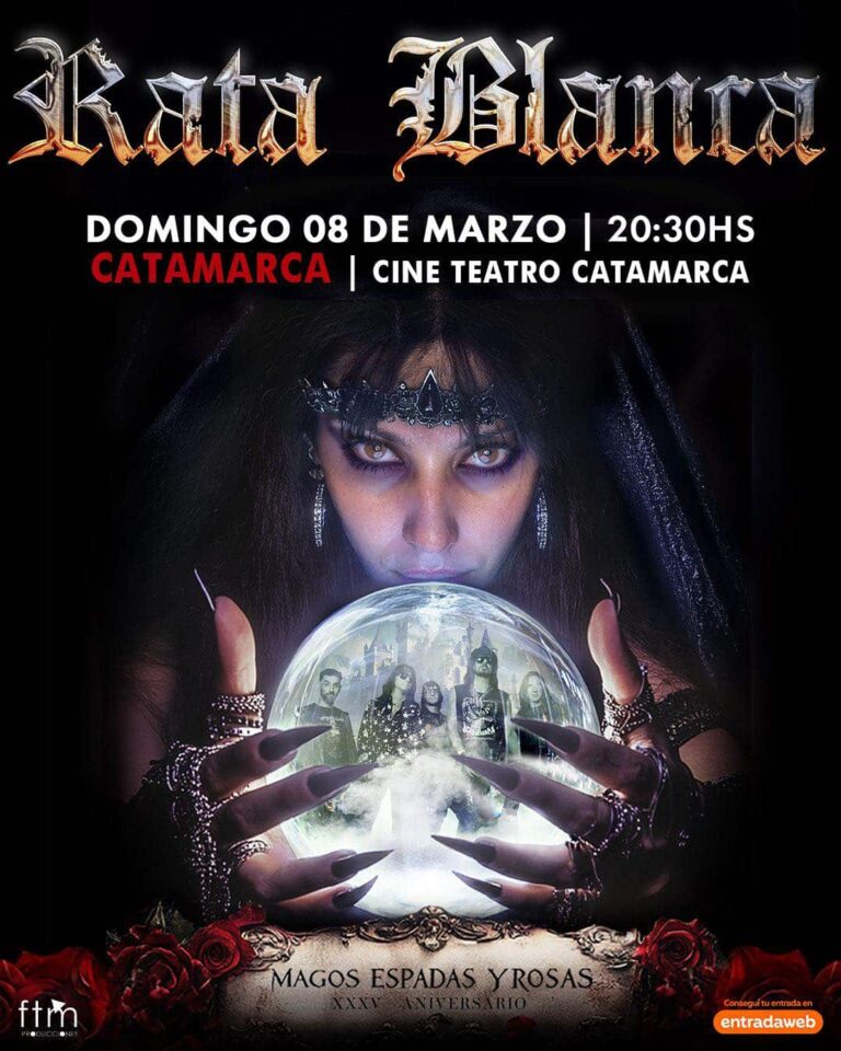 Rata Blanca vuelve a Catamarca con el show aniversario de Magos, Espadas y Rosas