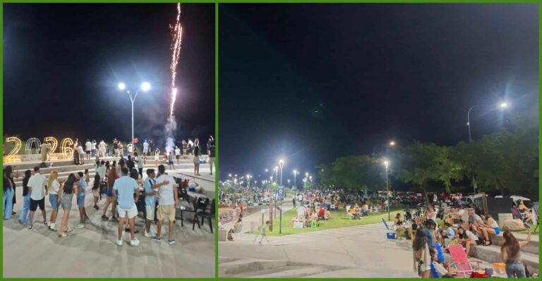 La fiesta al aire libre: cientos de familias eligieron el Parque de los Vientos para recibir el 2026