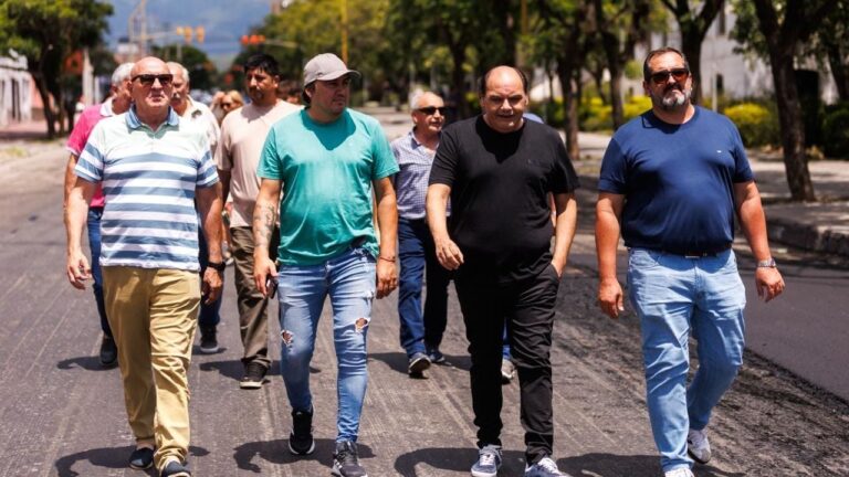 Saadi supervisó obra vial en Avenida Belgrano