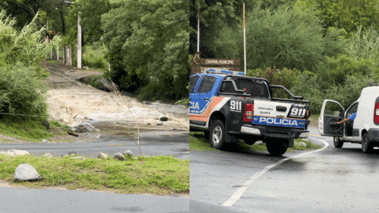 Crecida del río El Tala complica el acceso al Camping Municipal La Quebrada