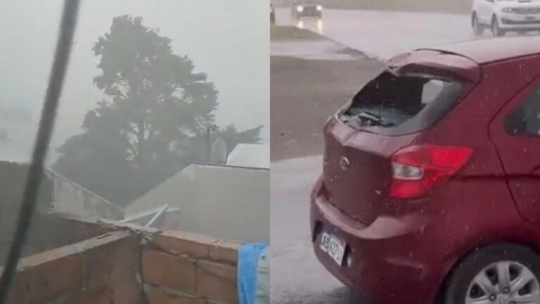 Tormentó con lluvias fuertes y granizo azotó a Mar del Plata: impactantes videos