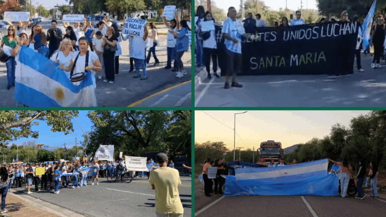 Docentes profundizan el reclamo salarial con manifestaciones en toda la provincia