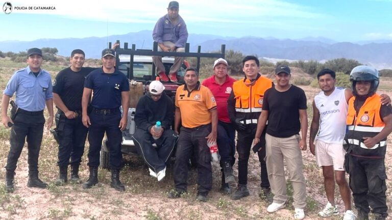 Rescataron a tres jóvenes desorientados tras un amplio rastrillaje en Fiambalá